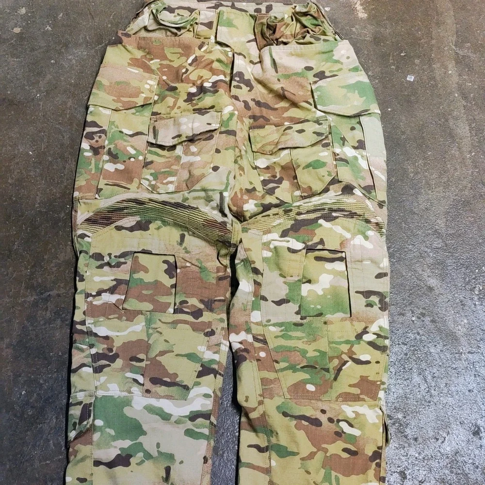Yevhev Tactical Gear Camo Pants Size Small Mens Cargo Ripstop Adjustable Waist